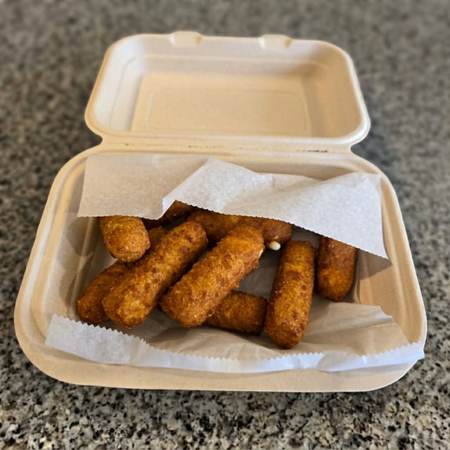 Battered Mozzarella Sticks.